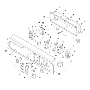 Control Panel Diagram and Parts List for 030790-00  Briggs and Stratton Generator